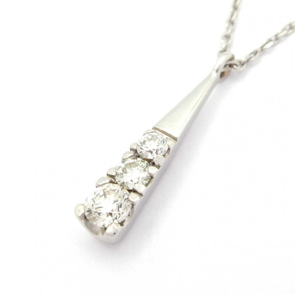 4C 18K White Gold Diamond Necklace #326071482B